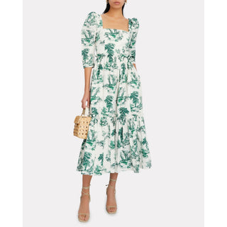 Cara Cara Blue Hill Toile De Jouy Midi Dress TheFabNest Cara Cara Blue Hill Toile De Jouy Midi Dress TheFabNest