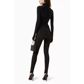 Alex Perry Cove Ruched Catsuit in Stretch Jersey