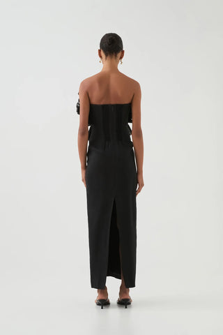 aje black strapless dress Juniper Gown-BLACK / 4