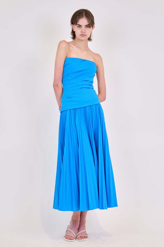 Simkhai Arie Women's Blue Cotton-Blend Sleeveless Spaghetti Strap Off – TheFabNest