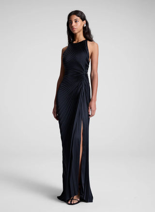 reagan satin pleated midi dress A.L.C. Reagan Pleated Midi Dress
