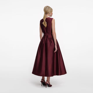 Self-Portrait Women's Burgundy Stretch Removable Belt Dropped Waistlin TheFabNest Self-Portrait Women's Burgundy Stretch Removable Belt Dropped Waistlin TheFabNest