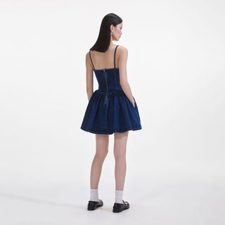Self-Portrait Women's Blue Denim Sleeveless Sweetheart Neck Diamante B TheFabNest Self-Portrait Women's Blue Denim Sleeveless Sweetheart Neck Diamante B TheFabNest