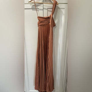 alc nessa pleated dress A.L.C. Nessa Gown in Torta by ALC