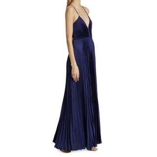 aries satin pleated dress A.L.C. - Riviera Satin Pleated Aries Maxi Dress