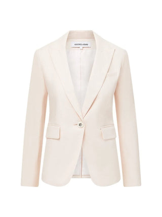 Veronica Beard Reagan Women's Cream Corduroy Cotton Notch Lapel Single Breasted Blazer Dickey Jacket